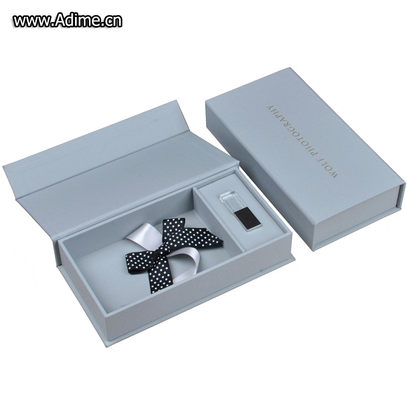 crystal glass USB stick photo packaging box