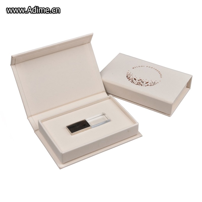 glass USB flash drive gift box