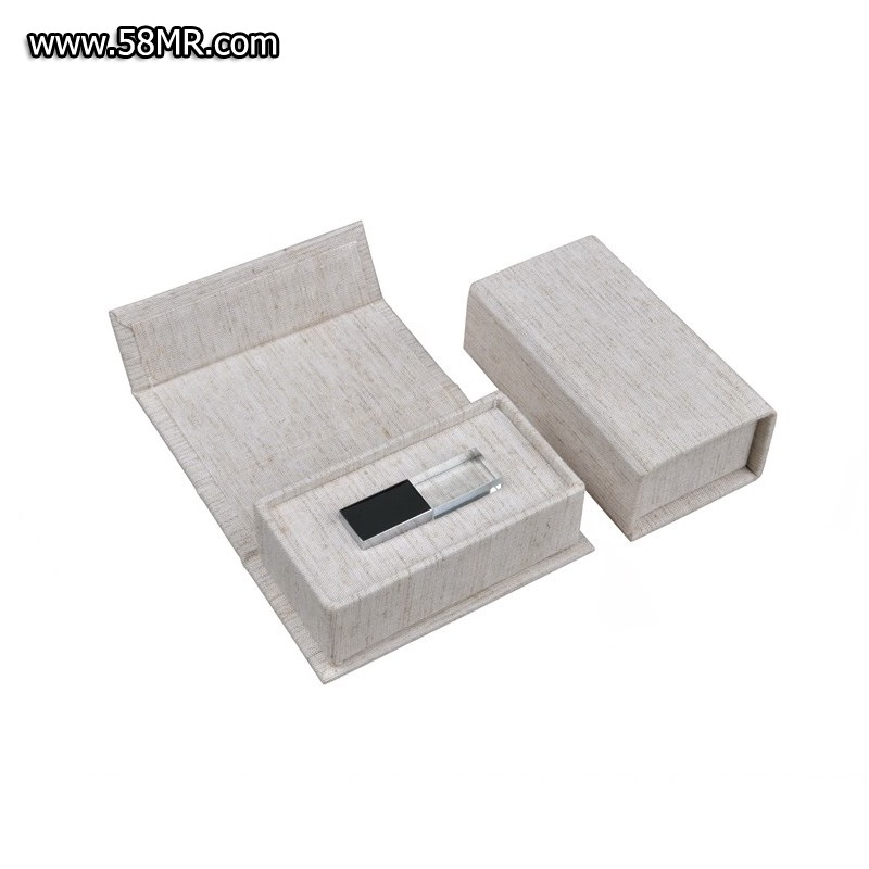 Linen USB Box Wedding for crystal USB stick