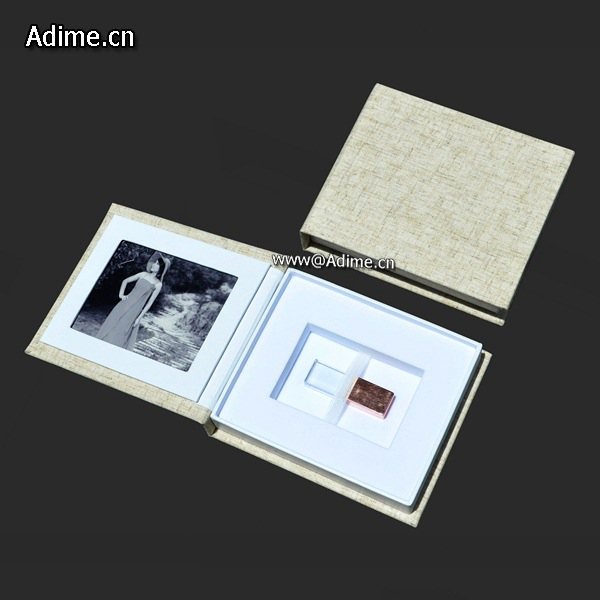 linen Photo USB Gift Box