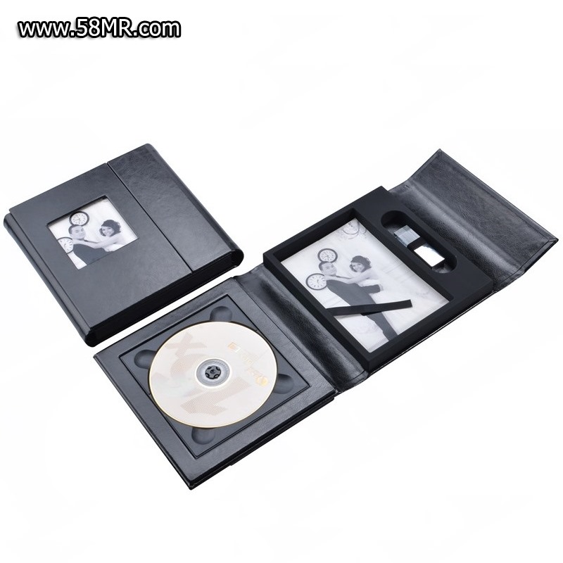 leather DVD photo usb packaging case