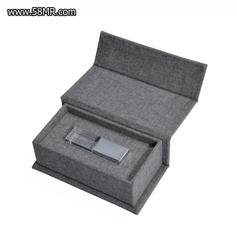 linen crystal usb gift box wedding