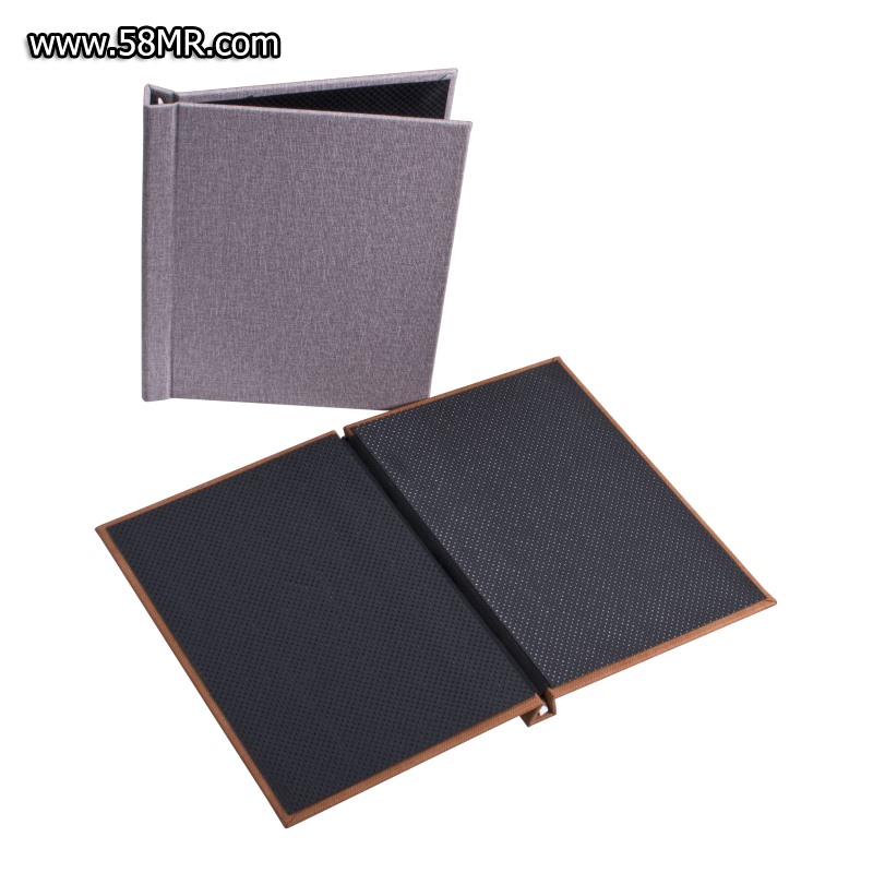 Linen Portrait Clamp Photo Album Book