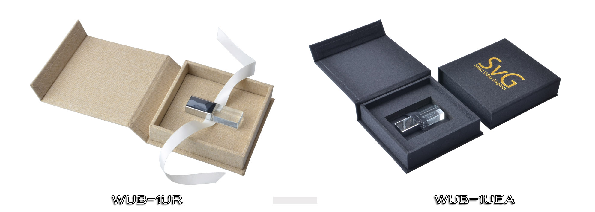 Fabric Linen USB Pen Drive Box Wedding