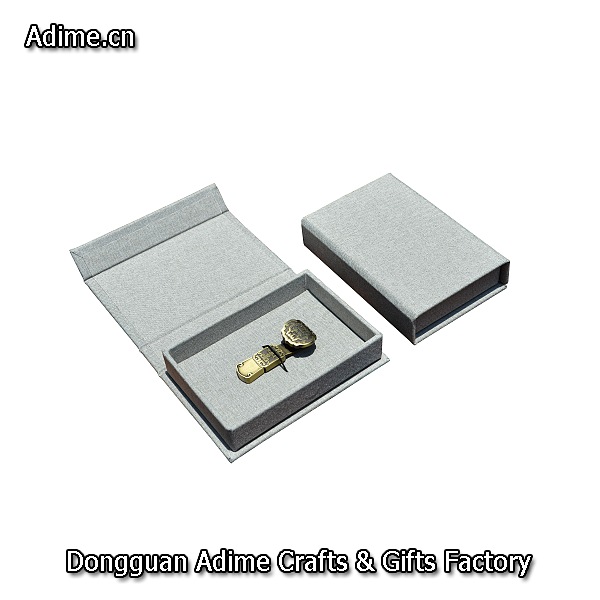 linen USB flash drive box