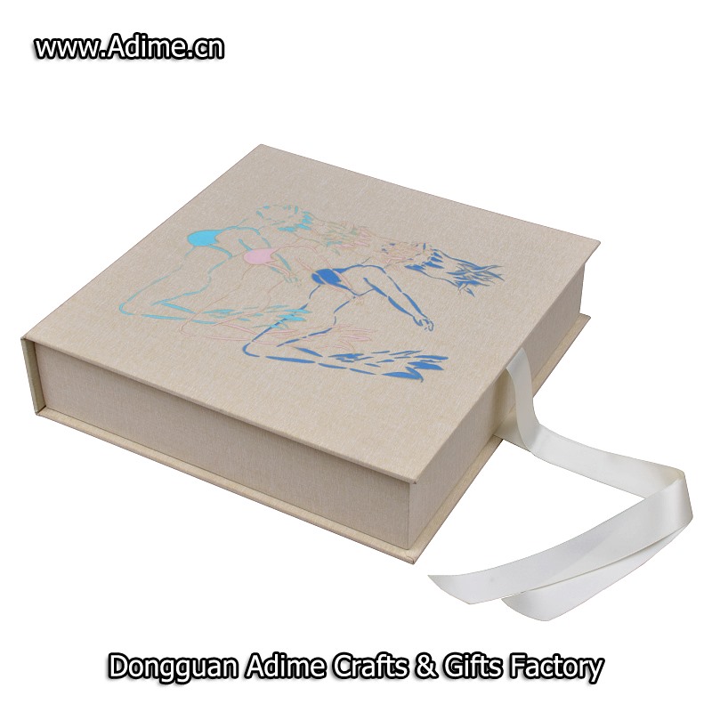 Ribbon wedding Album Packaging Box